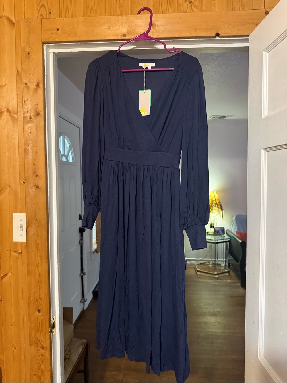Boden Midi Navy Wrap Midi Dress